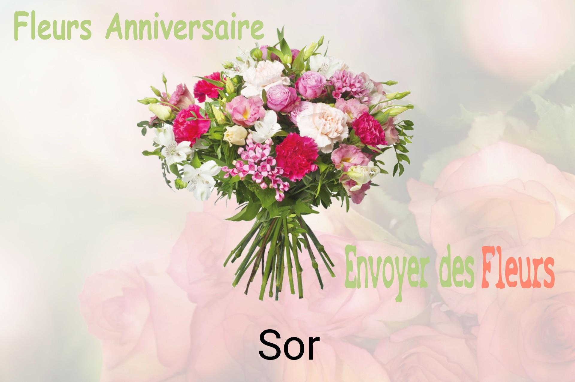 Bouquet de fleurs d’anniversaire livré à Sor
